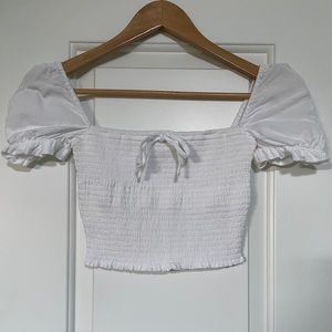 Aritzia Wilfred Smocked Blouse